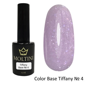 MOLTINI База цветная с хлопьями  Tiffany Base № 4. 12 мл.